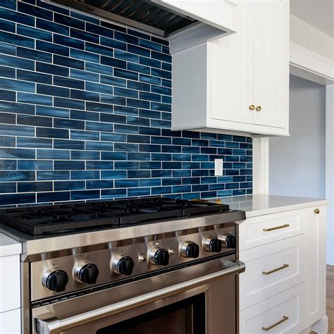 blue backsplash tiles